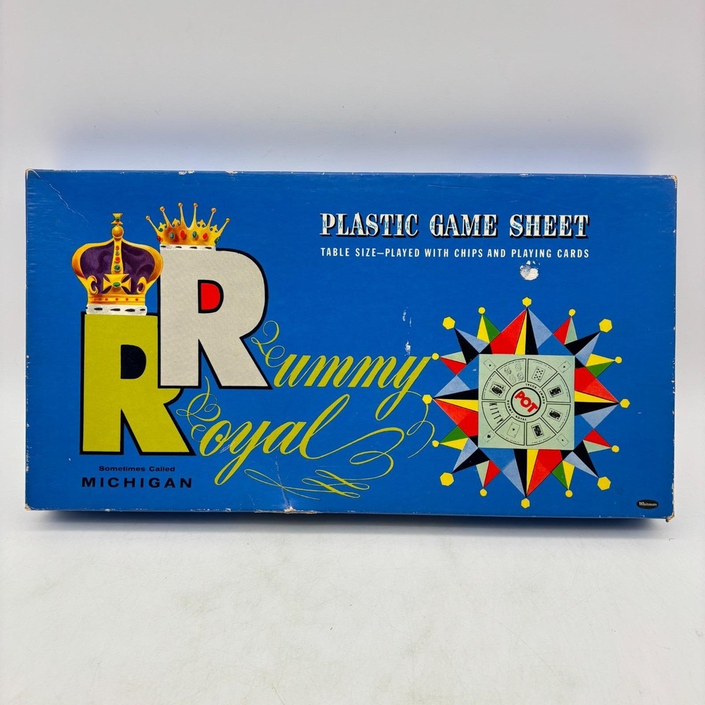 VINTAGE Rummy Royal Plastic Game Sheet Only Whitman 60s 70s Tripoley Michigan